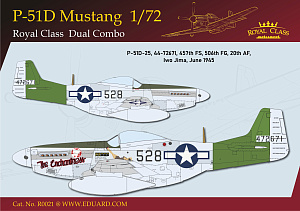 Model kit 1/72 North-American P-51D Mustang DUAL COMBO (ROYAL CLASS) (Eduard kits)