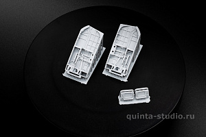 Additions (3D resin printing) 1/48  Grumman F6F Hellcat wheel bays 3D-Printed (designed to be used with Eduard kits) 