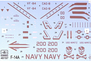 Decal 1/48 F-14A Jolly Rogers (USS Nimitz) (HAD)