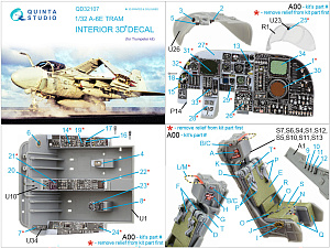 A-6E TRAM Intruder 3D-Printed & coloured Interior on decal paper (Trumpeter)