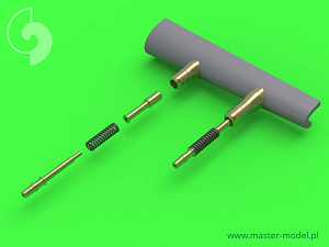 Aircraft detailing sets (brass) 1/72      Hawker Hurricane Mk.IIC - Hispano Mk.II 20mm cannons (with round recoil springs) (4 pcs) 