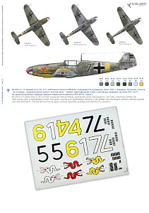 Decal 1/48 Bf-109 F-2  JG 3 (Operation Barbarossa) (Colibri Decals)