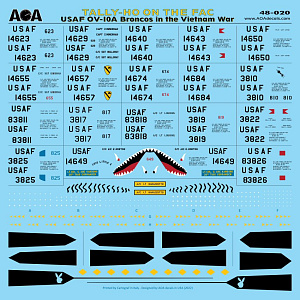 Decal 1/48 USAF North-American/Rockwell OV-10D Broncos in the Vietnam War (AOA Decals)