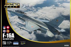 Model kit 1/48  F-16A MLU NATO Viper (Kinetic Model Kits) (damage box)