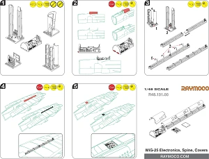 Additions (3D resin printing) 1/48 Collection of 4 sets for MiG-25 (Surveillance Cameras) (Raymoco)