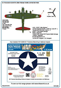 Decal 1/32 Boeing B-17G Flying Fortress 42-31678 'Little Patches' 401st BS 91st BG (LL-L)  (Kits-World)