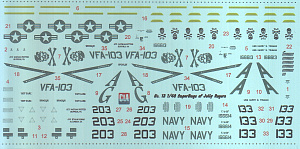 Decal 1/48 "SuperBug of Jolly Rogers" - VFA-103 Boeing F/A-18F Super Hornet (Cut then Add)