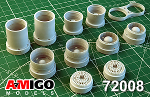 Additions (3D resin printing) 1/72 Jet nozzle of NK-25 Tu-22M3 engine (Amigo Models)