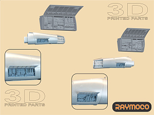 Additions (3D resin printing) 1/48 F-15 Electronics, Hydraulics (Raymoco)
