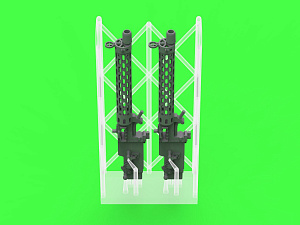 Aircraft detailing sets (resin) 1/48 German WW I machine gun Spandau LMG 08/15 (2 pcs) - with SHORT charging handle - complete guns incl. 3D resin & brass parts