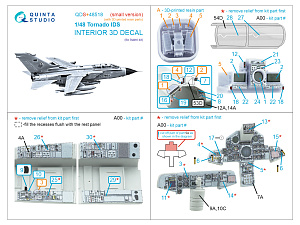 Tornado IDS 3D-Printed & coloured Interior on decal paper (Italeri) (small version) (with 3D-printed resin parts)