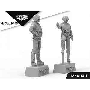 Figures (resin) 1/48 PIlots of the Russian Aerospace Forces (SVO) PSO SET NAZ-IR No.15-1 (Temp Models)