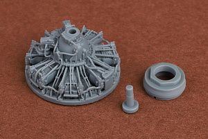 Additions (3D resin printing) 1/48 Grumman F4F-4 Wildcat engine set (designed to be used with Eduard kits)