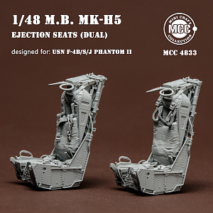 Additions (3D resin printing) 1/48 Martin Baker Mk.h5 Ejection seat-navy (x 2pcs) (MCC)