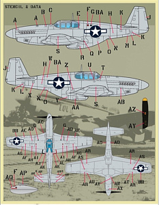 Decal 1/48 Colors & Marking of North-American P-51s Part 2 (Furball Aero-Design)