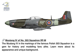 Model kit 1/72 North-American P-51D Mustang (Arma Hobby)