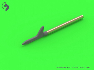 Aircraft guns (brass) 1/48 Republic P-47D Thunderbolt - Browning .50 blast tubes, gunsight and Pitot Tube (designed to be used with Hasegawa, Hobby Boss and Tamiya kits)[P-47M P-47D-25]
