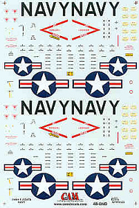 Decal 1/48 Hi-Viz National Insignia and data stencilling etc for 2 x U.S (CAM)