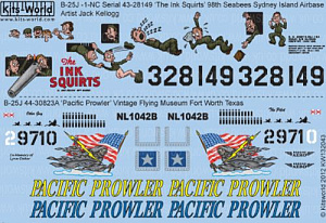 Decal 1/32 North-American B-25J Mitchell 43-28149 The Ink Squirts 98 Seabees (Kits-World)