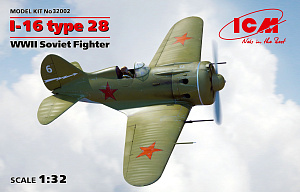 Model kit 1/32 I-16 type 28, Soviet Fighter WWII (ICM)