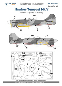 Paint Mask 1/72 Hawker Tempest Mk.V Series 2 (Late version) (Colibri Decals)