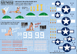 Decal 1/48  Lockheed P-38 Lightning (Kits-World)