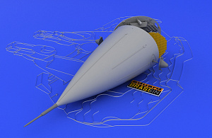 Additions (3D resin printing) 1/48 General-Dynamics F-16 radar late (designed to be used with Tamiya kits)