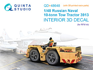 Russian naval tow tractor 3913 3D-Printed & coloured Interior on decal paper (RFM) (with 3D-printed resin parts)