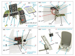 SBD-3/SBD-4 Dauntless Pilot's Cockpit  3D-Printed & coloured Interior on decal paper (Trumpeter)