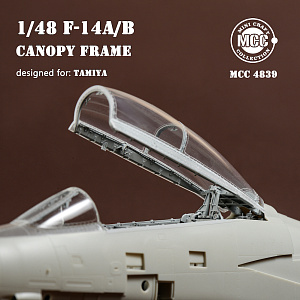 Additions (3D resin printing) 1/48 Grumman F-14A/F-14B Tomcat canopy frame (designed to be used with Tamiya kits) (MCC)