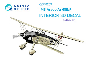 Arado Ar 68 E/F 3D-Printed & coloured Interior on decal paper (Roden)