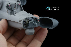 Ka-52 radar bay with nose cone (Zvezda/Quinta Models) (with 3D-printed resin parts)