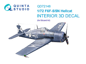 F6F-5 Hellcat 3D-Printed & coloured Interior on decal paper (Eduard)