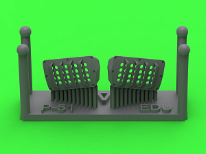 Aircraft detailing sets (resin) 1/72 P-51 Mustang - carburator air filter cover - RAF louvred type - version A (Eduard)