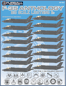 Decal 1/32 'F-35 Anthology, Big Scale Lightning IIs'  (Furball Aero-Design)