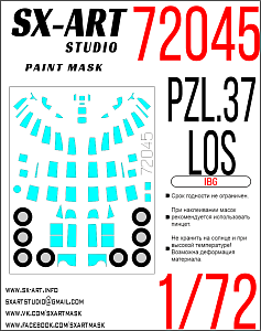 Paint Mask 1/72 PZL 37 Los (IBG)