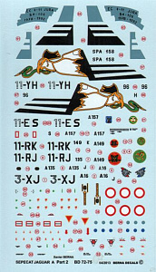 Decal 1/72 Sepecat Jaguar A Part 2 (Berna Decals)