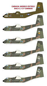 Decal 1/72 de-Havilland-Canada DHC-4/C-7 (Caracal Models)