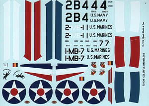 Decal 1/72 Colorful Dauntless Decals (Starfighter Decals)