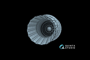 Su-30SM Exhaust Nozzles (Parking Position, Dropped) (Zvezda)