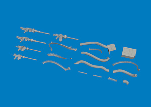 Additions (3D resin printing) 1/48 Dornier Do-217K guns (3D-Printed) 1/48 (designed to be used with ICM UK kits)