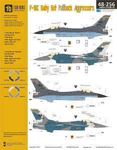 Decal 1/48     Lockheed-Martin F-16C Fighting Falcon 'Baby Got Fullback' Aggressors (Two Bobs)