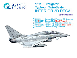 Eurofighter Typhoon Twin-seater (Powered-up Displays) 3D-Printed & coloured Interior on decal paper (Trumpeter)