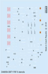 Decal 1/48 F6F-5 stencils (EDU)