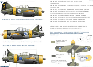 Decal 1/72 BW-239 Finnish aces (Colibri Decals)