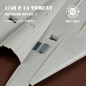 Additions (3D resin printing) 1/48 Grumman F-14 Tomcat Exterior Details Part 1. 1 set of F-14 exterior details