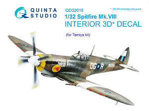 Spitfire Mk.VIII 3D-Printed & coloured Interior on decal paper (for Tamiya kit)