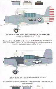 Decal 1/72 SOC Seagulls at War (Starfighter Decals)