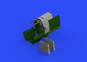 Additions (3D resin printing) 1/32 Messerschmitt Bf-109E fuselage guns (designed to be used with Eduard kits)