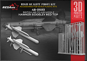 Additions (3D resin printing) 1/48 Hawker Siddeley Red Top British air-to-air missile (RESArm)